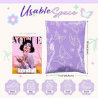 Metronic Poly Mailers 14.5x19 Inch 500pc Shipping Bags for Clothes,Self Adhesive Shipping Envelopes for Small Business,Waterproof Mailers Poly Bags for Shipping,Packaging Mailing Bags Purple Butterfly