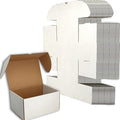 10x7x5 inches Small Shipping Boxes Set of 20 - White Mailer Corrugated Cardboard Boxes for Shipping Packaging Mailing Products
