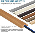 Floor Cord Covers for Wires 20FT Cable Hider Wire Cover Self Adhesive Cord Hider Floor for Offices, Homes, Workshops, Warehouses Cable Cavity 0.39" W x 0.27" H