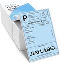 4x6 Thermal Shipping Label Mailing Postage Stickers Paper for Direct Thermal Label Printer USPS UPS Address Big Packing Fanfold Blue Color 500 Labels/Stack,1 Stack