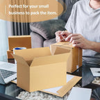Eupako 10x6x6-Small-Shipping-Boxes-30-Pack-Brown-Corrugated-Box-Mailers, Cardboard Boxes for Packaging Small Business, Mailing