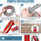 Floor Cord Covers for Wires 10FT Cable Hider Wire Cover Self Adhesive Cord Hider Floor for Offices, Homes, Workshops, Warehouses Cable Cavity 0.39" W x 0.27" H