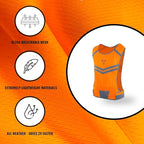 Running Reflective Vest, Inside Pocket & 2 Bands, High Visibility Reflective Running Vest for Night Running Walking Cycling