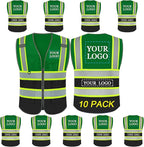 BeautyWill Custom Logo Safety Vest Class2 High Visibility Reflective Vest Breathable Construction Vest