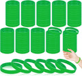 100pcs Rubber Wristbands, Blank Silicone Bracelets Gifts Supplies Rubber Wrist Band Kit Sports Green For Men Women Teens-Green