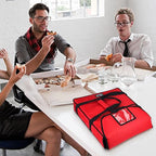 Pizza Bags for Delivery 18" X 18" X 5" Insulated Pizza Delivery Bag Moisture Free for Catering Food Delivery, Restaurant, Cookouts (Red)