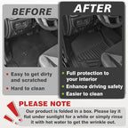 TripleAliners Floor Mats All Weather Liner Compatible with 2019-2026 RAM 1500 Crew Cab Accessories 1st & 2nd Row Floor Liners TPE Heavy Duty Custom Fit Car Mats (Not for Classic)