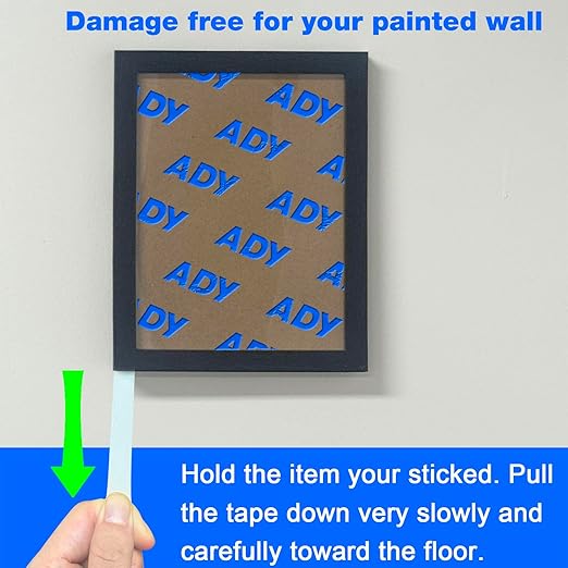ADY Removable Double Sided Tape Heavy Duty 1in x 20ft, Adhesive Mounting Tape for Walls,Damage Free Picture Hanging Adhesive Strips for Rent Room, Poster Stick Tape
