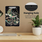 A4 Clipboards,Heavy Duty Waterproof Nursing Plastic Folder Clipboard with Storage Clip Boards,File Folder Storage Box Clipboard Case for Teacher,Doctor,Offices,Moon Flowers