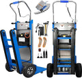 Electric Stair Climbing Hand Trucks Dolly Cart, 900lb Capacity Heavy Duty Stair Climber with Ropes, Carry Heavy Objects Up and Down Stairs Effortless for Furniture Logistics Warehouse, 1250W Motor