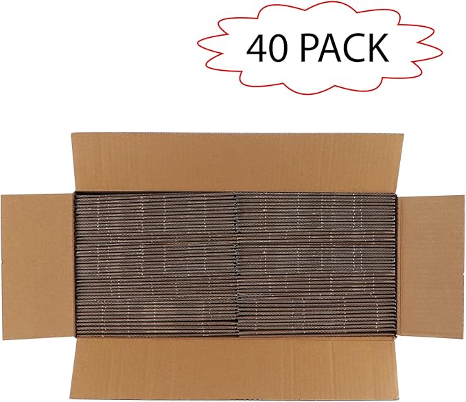 Calenzana 8x8x4 Shipping Boxes Set of 40, White Corrugated Cardboard Box for Mailing Packing Gifts Small Business