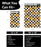 Poly Mailers 6x9 Inch 100 Pcs - Smiles Checkerboard Printed Shipping Bags, 2.4mil Thickness, Waterproof and Tear Resistant Mailing Envelopes, Self-Sealing Packaging Bags for Small Business