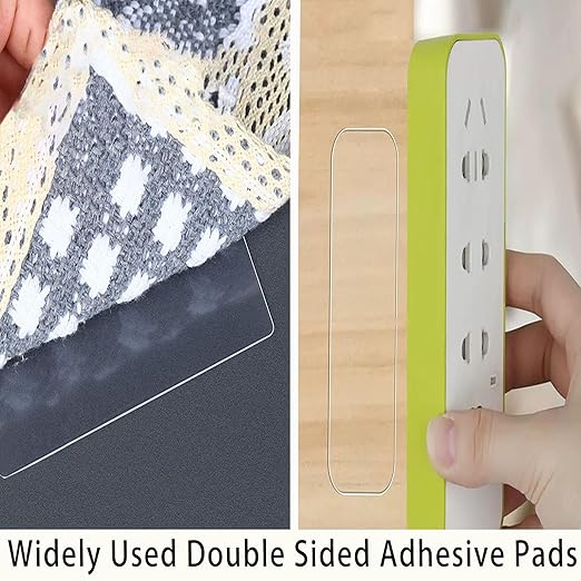 30PCS Double Sided Adhesive Pads for Mounting, Two Sided Pre-Cut Rectangle Tape, Double Sided Tape for Walls Hanging, 2 Sided Nano Wall Mount Heavy Duty Removable Clear,3.62inch x 1.38inch