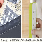 10PCS Double Sided Adhesive Pads for Mounting, Two Sided Pre-Cut Rectangle Tape, Double Sided Tape for Walls Hanging, 2 Sided Nano Wall Mount Heavy Duty Removable Clear, 3.62inch x 1.38inch