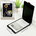 A4 Clipboards,Folder Clipboard with Storage Elephant Sunflower Heavy Duty Clip Boards Waterproof Nursing Plastic File Folder Storage Box Clipboard Case for Teacher,Doctor,Office