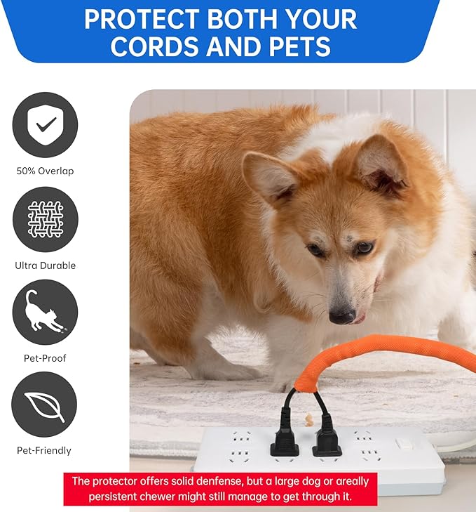 Split Braided Cable Sleeve，Flexible Wire Loom Tubing, Automotive Cord Protector Pet Proof, Cable Management for Computer TV Electric Wires Harness 16ft (Orange, 13mm（1/2")