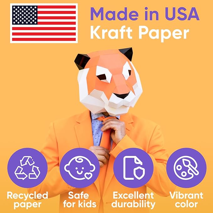 USA Made 24" x 1200" Pink Kraft Paper Roll, 45 lbs Thickness, American Quality Colored Kraft Paper for School, Poster Arts, Bulletin Board - Odorless, Non-Toxic, Safe for Kids