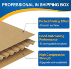 Famagic 12Pack 4x4x2 Small Shipping Boxes - Brown Corrugated Cardboard Mailer Boxes for Small Business, Mailing Boxes for Packaging, Bulk