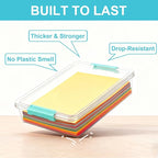 6 Qt Clear Plastic Storage Bins Containers with Lids, Arts Crafts Organizers and Storage, Stackable Containers for A4 Paper File Scrapbook Documents for Home Office and School Supplies 2 Pack