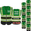 BeautyWill Custom Logo Safety Vest Class 2 High Visibility Reflective Vest for Men - Personalized Logo Team Vest