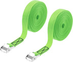 PATIKIL Lashing Straps 1" x 20 Ft, 2 Pcs Tie Down Strap Cam Buckle Adjustable Ratchet Straps 551 lbs for Cargo Trucks Motorcycle Luggage, Green
