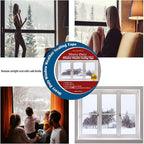 Transparent Window Weather Sealing Tape, 4-Inch x 85FT, Clear Window Draft Isolation Sealing Film Tape-Clear Draft Stopper Adhesive Tape for Doors, Windows and Shower Glass Gaps (4-Inch x 85FT)