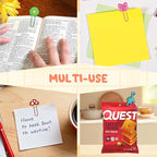 200 PCS Random Paper Clips Metal Paperclip Large Size Paper Clip Cute Bookmark Colorful Office Supplies Bookmark Clamp Desk Accessories Stationery for School Gifts for Christian