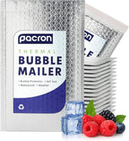 500-Pack Insulated Silver Thermal Bubble Mailers 8 x 11 - Waterproof Metallic Foil Self-Sealing Padded Envelopes for Cold Shipping, Perishables, Food, Cosmetics, Pharmaceuticals