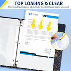 SUNEE Sheet Protectors 50 Packs for 3 Ring Binder, 8.5x11 Clear Plastic Page Sleeves for Paper, Documents, Certificate, Sheet Music, Recipe, File