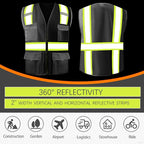 BeautyWill 10/20 Pack Custom Logo Safety Vest,Bulk High Visibility Class 2 Reflective Work Vests