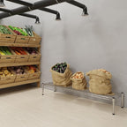 14''W x 54''L x 8''H Chrome Plated Wire Dunnage Rack | Off The Floor Storage
