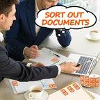500 Pcs 2026 Year Stickers, Waterproof File Folder Labels, Self-Adhesive Rectangle Tabs for End Folders and Envelopes, Number Tabs, Office and Home Supplies (Orange)