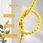 Spiral Cable Wrap, 16.4ft, 33ft Wire Protection Sleeve Cover Cable Organizer Pipe Flexible Spiral Wrap Winding Tube Prevent Cat from Chewing Cables (Yellow, 8mm (5/16")-33ft)