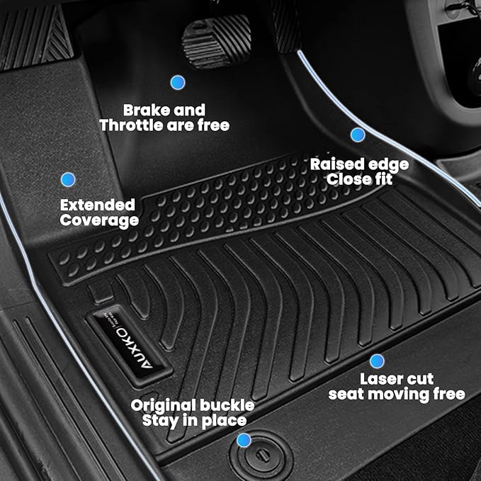 Auxko All Weather Cargo Mat Fit for Lincoln Nautilus 2024 2025 2026 TPE Liner Trunk Mat Nautilus Liner Accessories All Season Odorless Anti-Slip Black