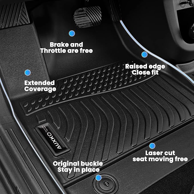 Auxko All Weather Cargo Mat Fit for Chevrolet Chevy Trailblazer 2026 2025 2024 2023 2022 2021 TPE Liner Trunk Mat Trailblazer Accessories All Season Odorless Anti-Slip Black