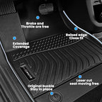 Auxko All Weather Cargo Mat Fit for Chevrolet Chevy Trailblazer 2026 2025 2024 2023 2022 2021 TPE Liner Trunk Mat Trailblazer Accessories All Season Odorless Anti-Slip Black