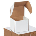 Box USA 6" Deluxe Shipping Boxes, 6"L x 4 1/2"W x 5"H, 50-Pack - White Box Mailers for Packaging, Storage, Gifts or Bulk Business Orders