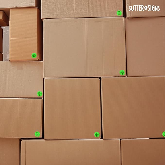 1000 Quality Control Approval Stickers, 1 Inch | Fluorescent Green QC Tester Labels for Inventory Inspection and Calibration
