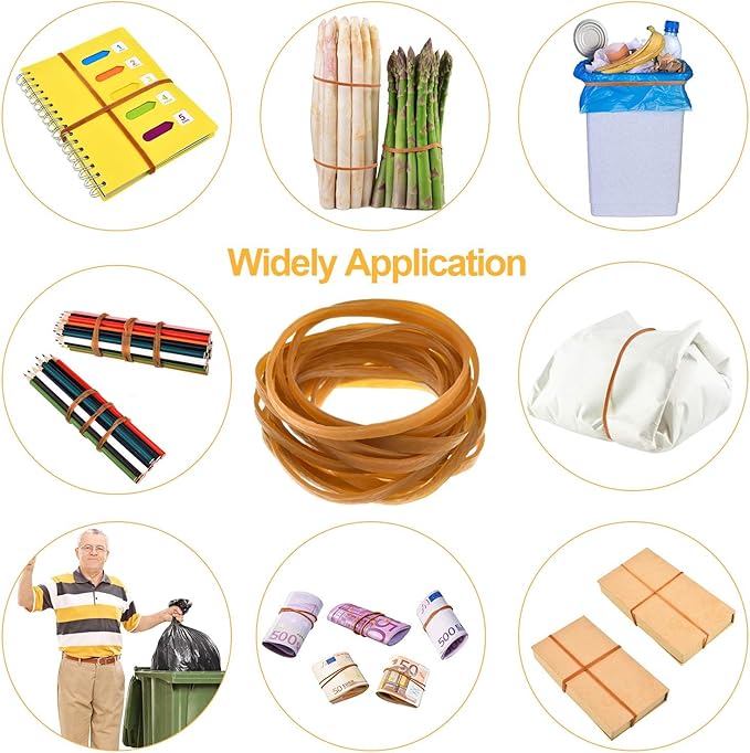 3-1/2" x 1/4'' - Size #64 - Rubber Band Depot - Everyday Rubber Bands, Business Bands - Approximately 80 Per Bag - 1/4 Pound Bag (10 Rubber Bands)