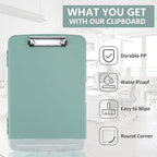 SFLHHDM Storage Clipboard with Pen Holder, High Capacity Clipboards for Classroom, Clip Boards 8.5x11 with Storage, Low-Profile Clip, Lightweight Plastic Clipboard for Kids, Lawers, Office Workers