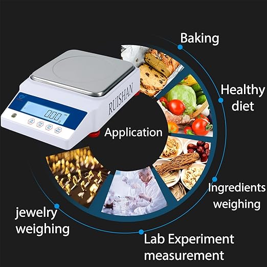 Lab Scale 5000gx0.01g High Precision Electronic Large Range Scientific Analytical Balance Scale Digital Weight Gram, Kitchen, Jewelry, Gold, Industrial, Postal, Clark, Count Scales Gn Dwt Unit