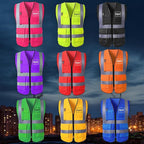 Custom Safety Vest for Men High Visibility Protective Workwear 5 Pockets Class 2 With Reflective Strip