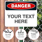 Custom Danger Sign, OSHA Sign, 24x30 Inches, Rust Free .063 Aluminum, Fade Resistant, Indoor/Outdoor Use, Made in USA
