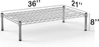 21''W x 36''L x 8''H Chrome Plated Wire Dunnage Rack | Off The Floor Storage