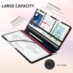 Premium Car Registration and Insurance Card Holder, Cute PU Leather Car Document Holder, Vehicle Glove Box Car Organizer with Magnetic Closure for Driver License, Cards Brown White Cowhide