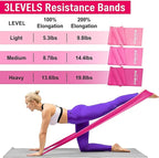 18PCS Resistance Bands Bulk, Non-Latex Physical Therapy Bands, Professional Flat Bands for Trainers, Pilates & Home Gym Full Body Workout, Strength Training, Includes 6 Sets with Carry Bags