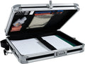 Vaultz Locking Clipboard with Storage - Heavy Duty Metal Clip Board Box Holds 8.5" x 11" Letter-Size Paper or Tablet Device - Combination Lock, Black