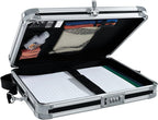 Vaultz Locking Clipboard with Storage - Heavy Duty Metal Clip Board Box Holds 8.5" x 11" Letter-Size Paper or Tablet Device - Combination Lock, Black