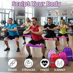 Sratte 120 Pcs Workout Loop Resistance Bands Bulk, Gym Elastic Bands Set for Fitness Sport Class Students Members Gift Physical, 5 Pieces Each Set, with Large Drawstring Backpack Bags