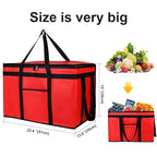 Premium Insulated Food Delivery Bag 23x14x15 inches Waterproof Catering Supply Bag for Hot Food Delivery - Premium Food Warmer for Uber Eats and Doordash Food Delivery heavy duty catering 22x14x13
